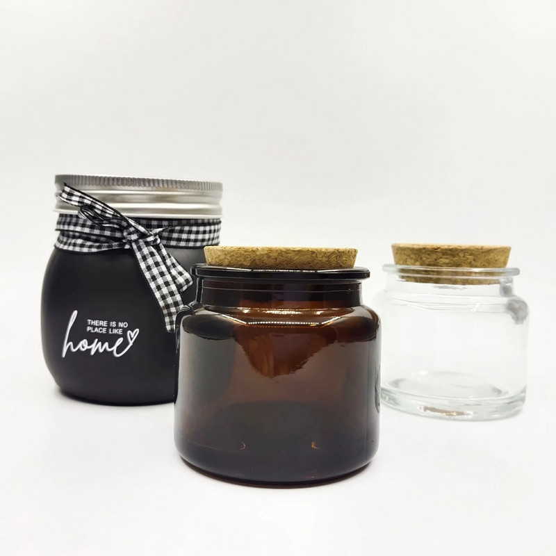 Žvakių skardinės, stiklinės aromatinės žvakės puodelis