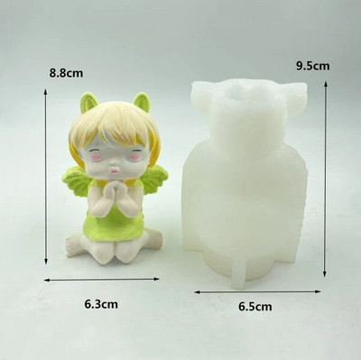 Jauna jauka eņģeļu meitene silikona veidne DIY aromterapijas ģipša epoksīda izgatavošanas komplekts roku ziepju šokolādes kūkas cepšanas rīks rakstāmgalda dekorēšana