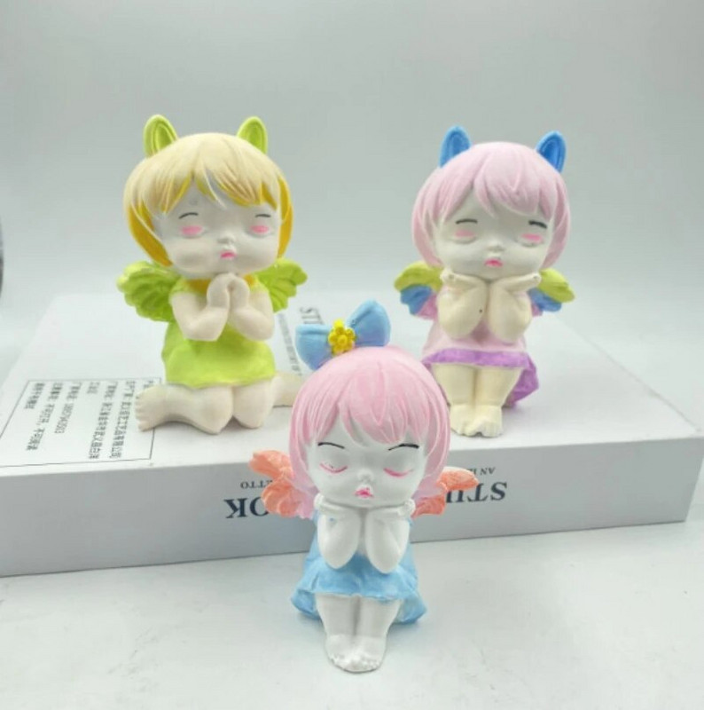 Jauna jauka eņģeļu meitene silikona veidne DIY aromterapijas ģipša epoksīda izgatavošanas komplekts roku ziepju šokolādes kūkas cepšanas rīks rakstāmgalda dekorēšana