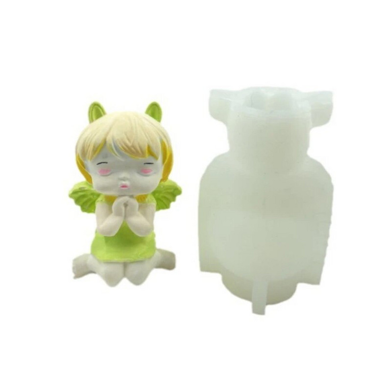 Jauna jauka eņģeļu meitene silikona veidne DIY aromterapijas ģipša epoksīda izgatavošanas komplekts roku ziepju šokolādes kūkas cepšanas rīks rakstāmgalda dekorēšana