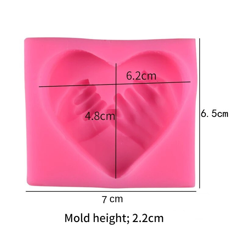 Naujas „pasidaryk pats“ rankomis silikono muilo formos gimtadienio torto dekoravimui kepimo įrankis 3D Love Heart šokoladinių sausainių žvakių gaminimo rinkinys