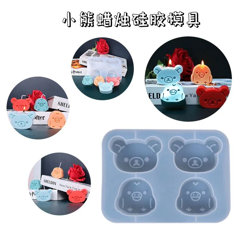 3D Animal Tiantuan sērijas aromātiskā svece, silikona veidne, ar rokām gatavota ziepju ģipša sveķu dekorēšana, veidne svētku ballītei dāvanu veidne