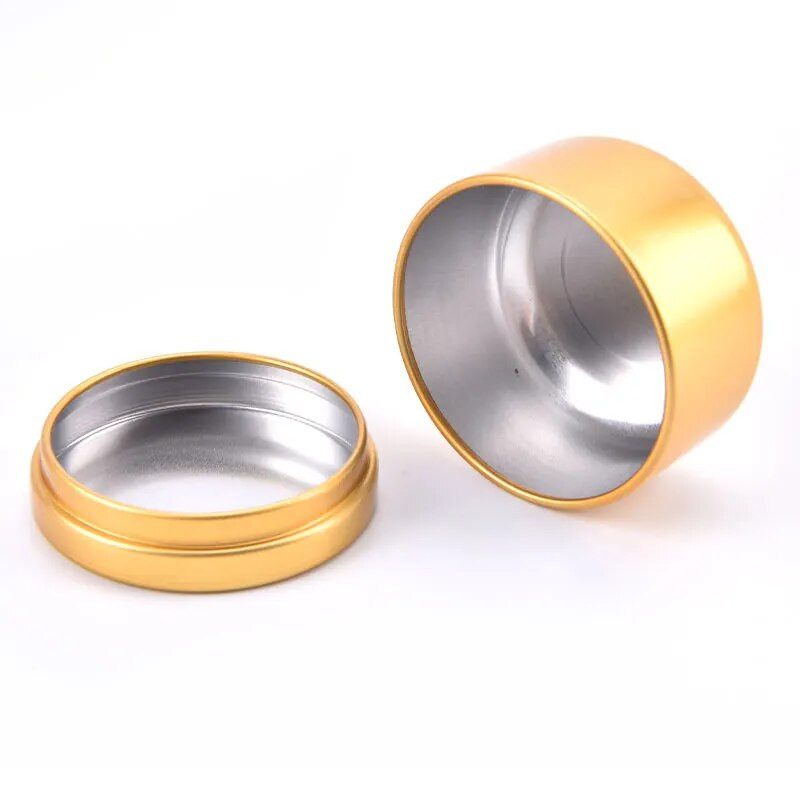 1 tk ühevärviline elegantne lilleline plekkkarp DIY küünlapurgi palsam ümmargune tühi ümbris kaasaskantav huulepulk vürtside hoiukoht