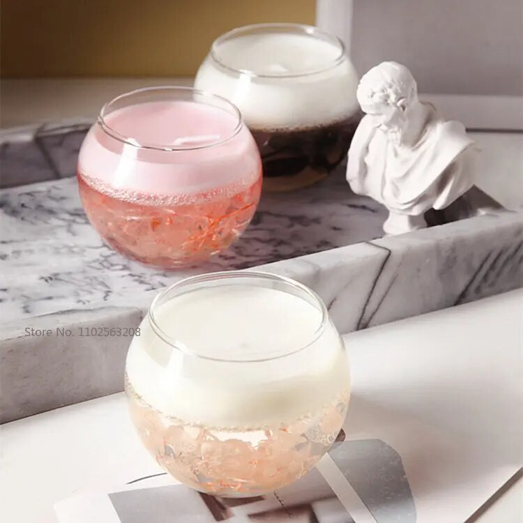 350ml Στρογγυλό σχήμα Creative Diy Candle Empty Cups Clear Bottle Γυάλινα Βαζάκια Χειροποίητα Επιδόρπιο Αρωματικά Κεριά Γυάλινα Άδεια Βαζάκια