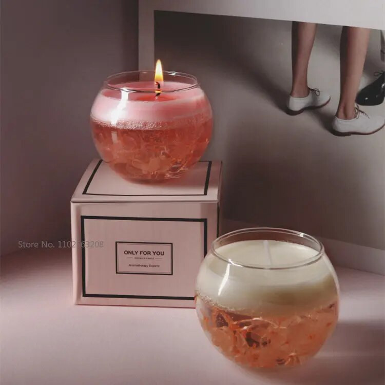 350ml Στρογγυλό σχήμα Creative Diy Candle Empty Cups Clear Bottle Γυάλινα Βαζάκια Χειροποίητα Επιδόρπιο Αρωματικά Κεριά Γυάλινα Άδεια Βαζάκια