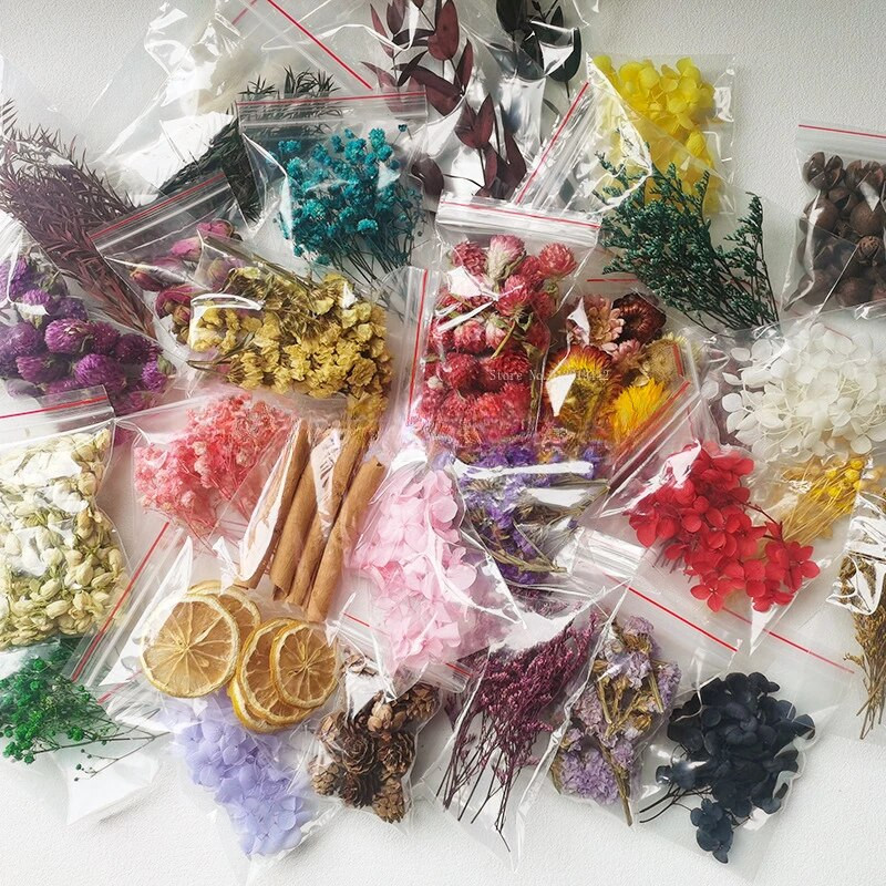 Illatos gyertya dekoratív szárított virág barkácsolás viasz márka kerek ventilátor gyártási anyagok szójabab viasz természetes szárított virág anyagok