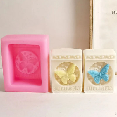 DIY pillangós kézzel készített szappan szilikon forma négyzet gyertyagyanta gipsz forma csokoládé torta jégkocka készítő készlet lakberendezési ajándékok
