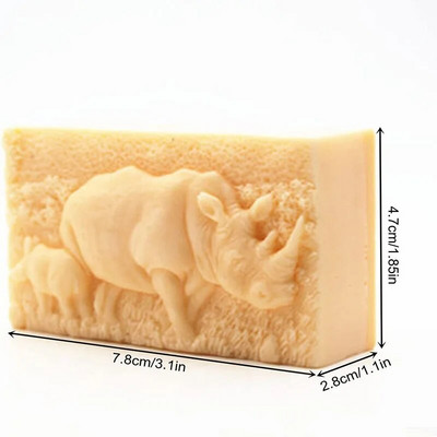 Silikona ziepju veidne kvadrātveida degunradžu ziepju pagatavošanai 3d DIY veidlapa ar rokām gatavota kūka dekorēšanai Sugarcraft veidnes Silīcija veidņu rīki