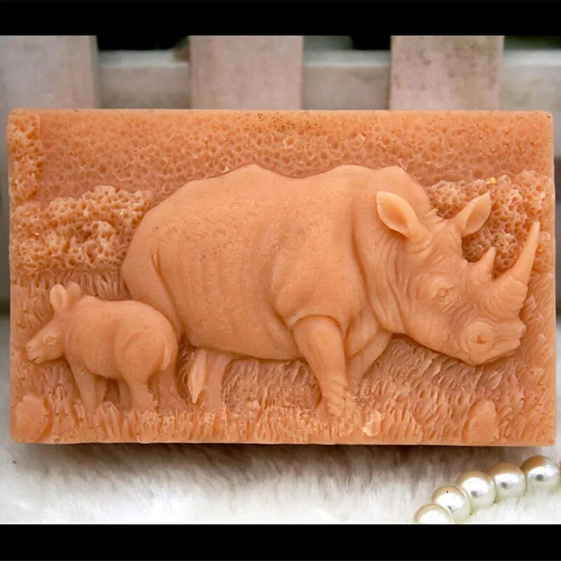 Silikona ziepju veidne kvadrātveida degunradžu ziepju pagatavošanai 3d DIY veidlapa ar rokām gatavota kūka dekorēšanai Sugarcraft veidnes Silīcija veidņu rīki