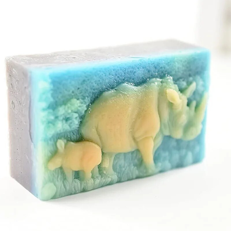 Silikona ziepju veidne kvadrātveida degunradžu ziepju pagatavošanai 3d DIY veidlapa ar rokām gatavota kūka dekorēšanai Sugarcraft veidnes Silīcija veidņu rīki