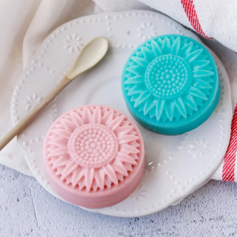 6 dobuma silikona veidnes Ziedu ziepju veidne DIY roku darbs ziepju veidne Ar rokām gatavota šokolādes biskvīta kūkas dekorēšana cepšanai pelējuma amatniecībai