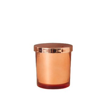 Βάζα κεριών 240ml Golden Rose Glass Candle Cup Ηλεκτροεπιμεταλλωμένο Κύπελλο Aromatherapy Empty Candle Jar Δοχείο κεριών