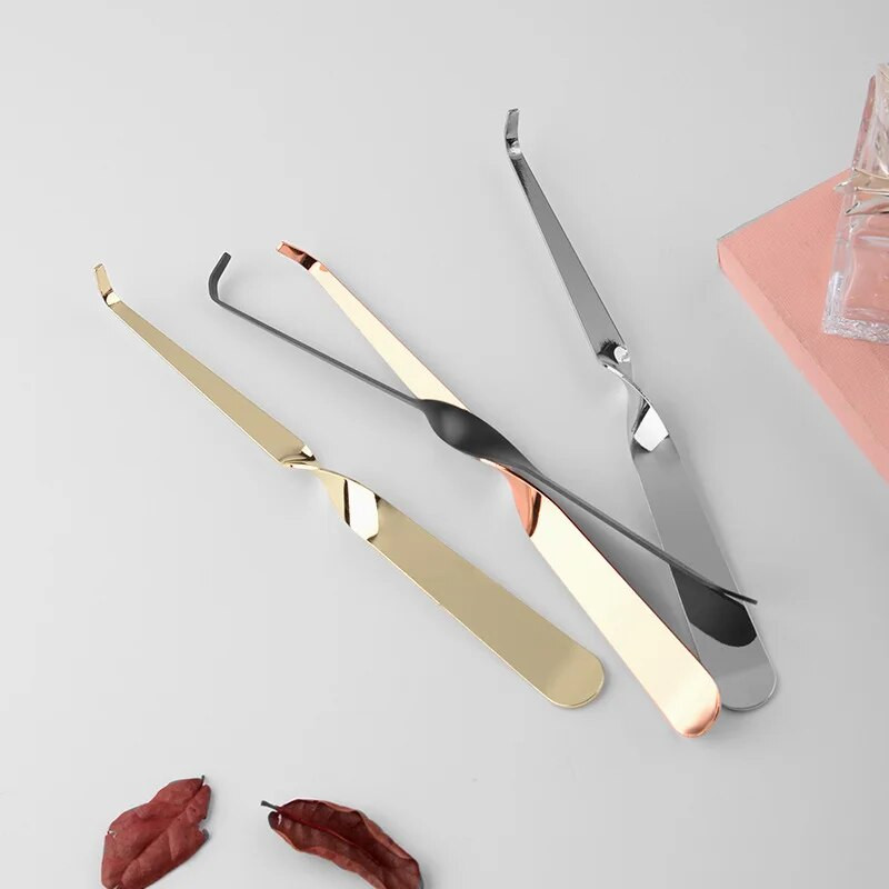 Loominguline roostevabast terasest küünal, keerdkonksu käärid sepistatud küünalde tahid Kustuti küünal tarvikud Tööriistad Kodukaunistus