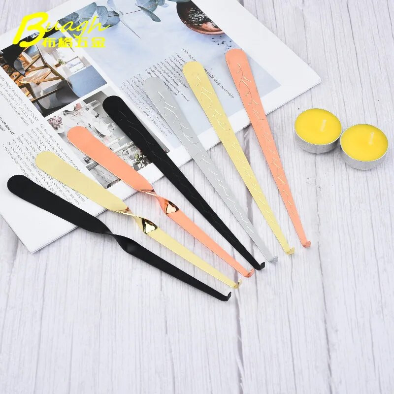 Loominguline roostevabast terasest küünal, keerdkonksu käärid sepistatud küünalde tahid Kustuti küünal tarvikud Tööriistad Kodukaunistus