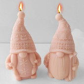 Pīt Ziemassvētku vecīša silikona sveču veidne liela bārda punduris ziepju sveķu veidne DIY šokolādes kūkas dekors Ziemassvētku gleznošana ģipša dāvanas