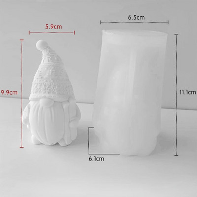 Pīt Ziemassvētku vecīša silikona sveču veidne liela bārda punduris ziepju sveķu veidne DIY šokolādes kūkas dekors Ziemassvētku gleznošana ģipša dāvanas