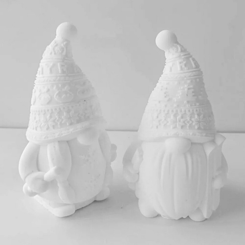 Pīt Ziemassvētku vecīša silikona sveču veidne liela bārda punduris ziepju sveķu veidne DIY šokolādes kūkas dekors Ziemassvētku gleznošana ģipša dāvanas