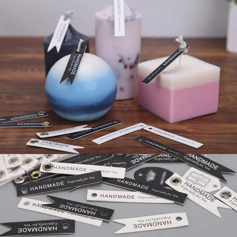 5 τμχ Διακοσμητικά κεριά χαρτί ετικετών χειροποίητα αυτοκόλλητα με γράμματα για κιτ κεριών Εξαιρετικό δώρο Μπομπονιέρες πάρτι DIY Διακόσμηση