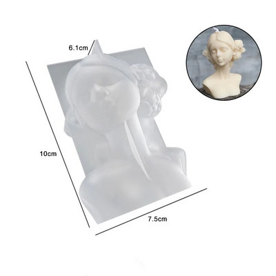 Ķīniešu Pekinas Opera Sieviešu sveces silikona veidne DIY Art Craft Cilvēka portrets ģipša aromātiskā sveces veidne ar rokām darināta dāvana