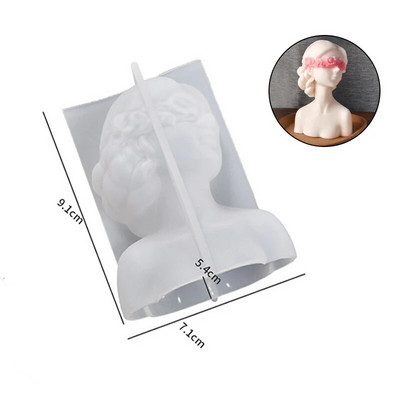 Ķīniešu Pekinas Opera Sieviešu sveces silikona veidne DIY Art Craft Cilvēka portrets ģipša aromātiskā sveces veidne ar rokām darināta dāvana