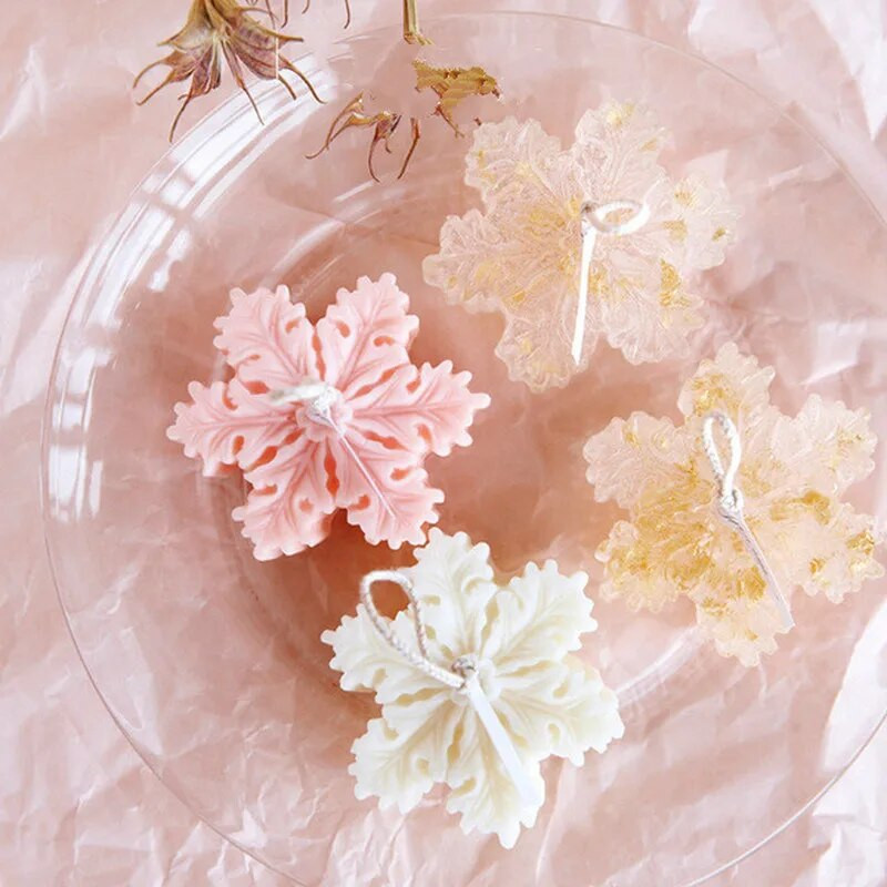 Ziemassvētku silikona sniegpārsliņu pelējuma sveču ziepes DIY aromterapijas ģipša sveču dekorēšanai pelējuma konfekšu šokolādes izgatavošanas rīki