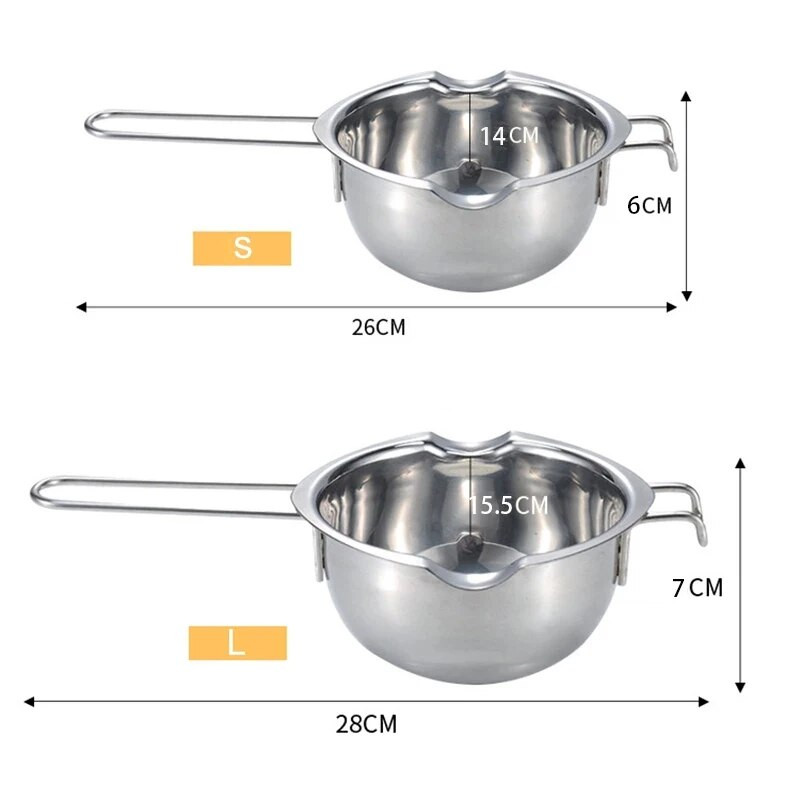 Kreatív gyertyák olvasztó edény vízálló illatos gyertya készítés barkácsolva rozsdamentes acél viasz olvasztó edény kézzel készített eszköz