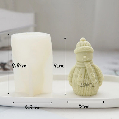 Vilnas šalle Sniegavīrs Silikona sveču Veidne Pašdarināta Ziemassvētku Sniegavīrs Amatniecība Sveķu ģipsis Diy Ziepes Šokolādes ledus kubiņu cepšanas veidne