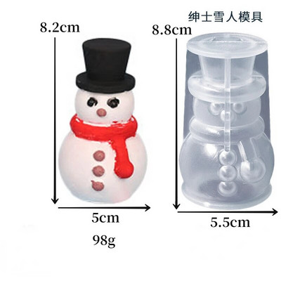 Vilnas šalle Sniegavīrs Silikona sveču Veidne Pašdarināta Ziemassvētku Sniegavīrs Amatniecība Sveķu ģipsis Diy Ziepes Šokolādes ledus kubiņu cepšanas veidne