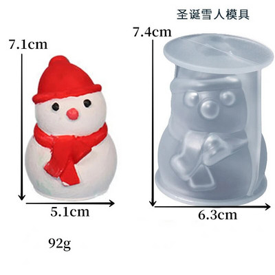 Vilnas šalle Sniegavīrs Silikona sveču Veidne Pašdarināta Ziemassvētku Sniegavīrs Amatniecība Sveķu ģipsis Diy Ziepes Šokolādes ledus kubiņu cepšanas veidne