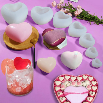3D Woven Love Heart Καλούπι σιλικόνης Diy Χειροποίητο κερί σε σχήμα καρδιάς Γύψινο κέικ σοκολάτας Εργαλείο ψησίματος για την ημέρα του Αγίου Βαλεντίνου