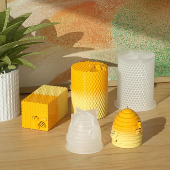 Καλούπι σιλικόνης για κεριά 3D μοτίβο κηρήθρας μελισσών αρωματοθεραπεία γύψος κρυστάλλινο εποξειδική ρητίνη Σαπούνι Χειροποίητο DIY Crafts Κερί Δώρο