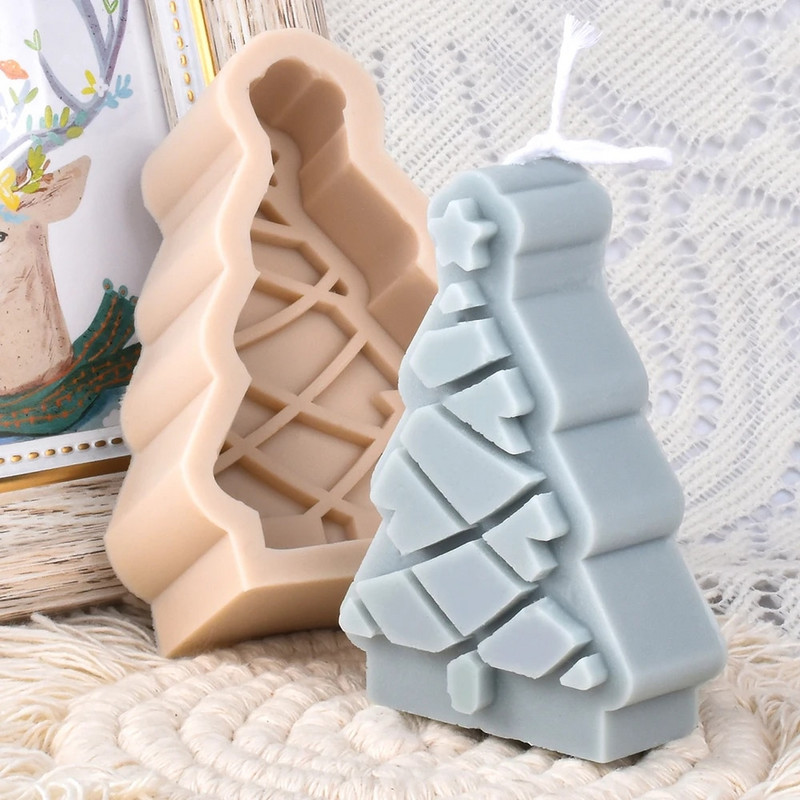 Ziemassvētku eglītes sveces veidne silikona Ziemassvētku vecītis sniegavīrs brieža svece gatavošanas ziepju sveķu veidne Ziemassvētku dāvanu amatniecības mājas dekorēšana