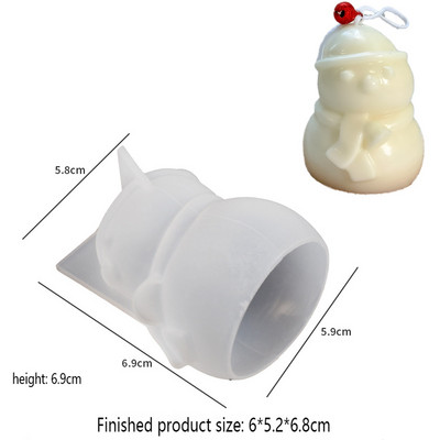 Jauka kūstoša sniegavīra sveces silikona veidne 3D aromātisks sveču ģipša ornaments veidņu izgatavošanai šokolādes cepšanas veidne mājas amatniecības dekors