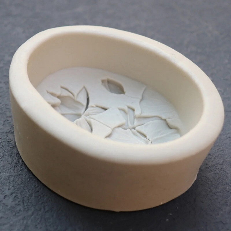 Dragonfly Lotus Oval Ziepes Silikona Veidne DIY Lotus Leaf Sveču sveķu kristāla veidošana Ziedu apaļas šokolādes veidnes Kāzu dāvanas