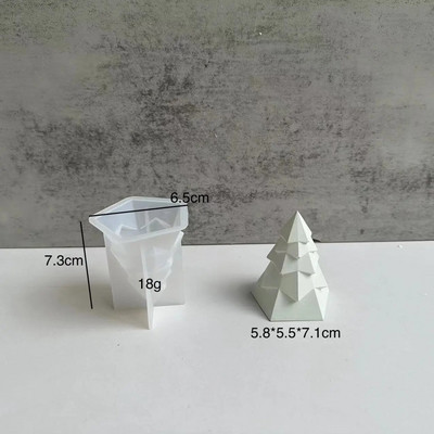 3D geometrinis besisukantis pušies silikoninis žvakių formelis „pasidaryk pats“ Kalėdų eglutės žvakių gaminimo reikmenys Muilo dervos formos Dovanos Amatai Namų dekoras