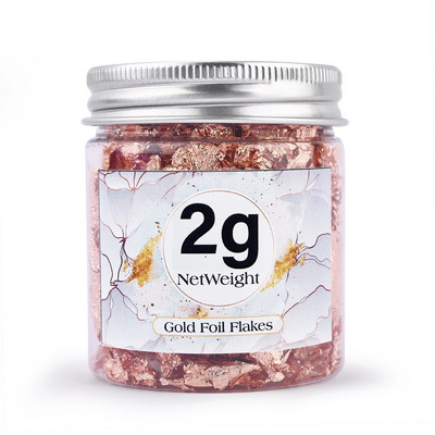 Kulla jäljend, vask, lehed, helbed, foolium, litrid, sädelevad meisterdamise jaoks läikiv foolium, pabervaiguga kullatav küünte dekoratiivpudel