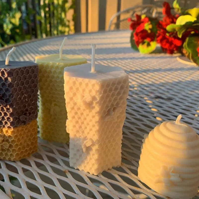 3D bišu strops silikona sveču veidne DIY šūnveida aromātiskais apmetums ziepju kūka cepšanas veidne sveču izgatavošanas piederumi mājas mākslas dekorēšanai