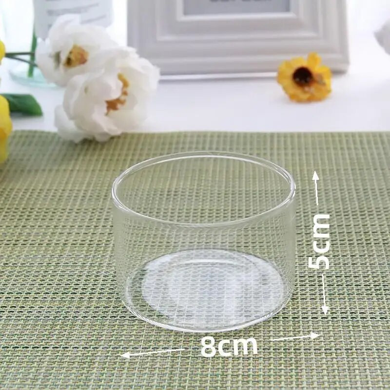 Stiklinės rankų darbo aromaterapinės žvakės kvadratinės apvalios taurės dekoratyvinės žvakės puodelio talpyklos žvakidžių stiklainiai žvakėms