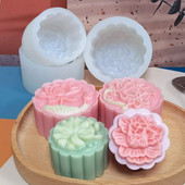 Lotoso gėlių augalo lapų silikono muilo formos bijūnų žvakės dervos gipso formos šokolado pyrago formelės namų dekoras rudens vidurio dovanos