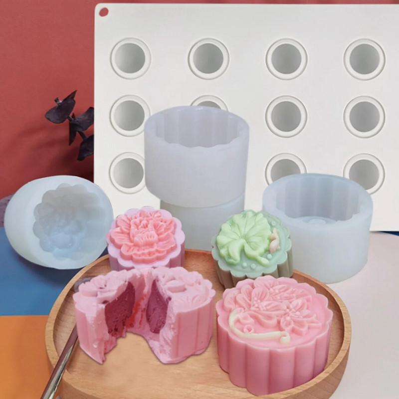 Lotoso gėlių augalo lapų silikono muilo formos bijūnų žvakės dervos gipso formos šokolado pyrago formelės namų dekoras rudens vidurio dovanos