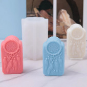 Dream Catcher Stone Stele Silikoonist seebist valuvormi leevendav sulgede ristkülikukujuline küünla vaik krohv kristallvorm Kodusisustus käsitsi kingitus