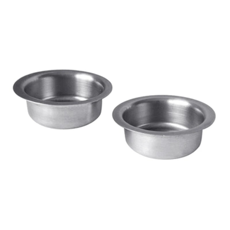 5gab Luksusa sveču krūzes burkas konteinera uzglabāšanas nerūsējošā tērauda tējas sveces turētājs