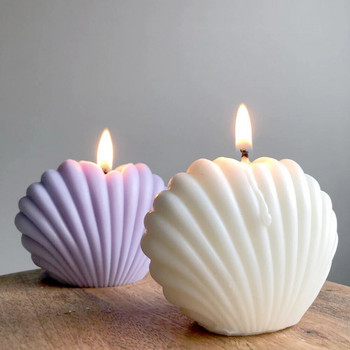 Καλούπι DIY Shell Candle Mold Aromatherapy Candle Plaster Mold 3D Marine Shell Καλούπι σιλικόνης για σαπούνι χτένι Χειροποίητη διακόσμηση σπιτιού χειροτεχνίας