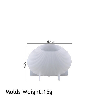 „Pasidaryk pats“ apvalkalo žvakių forma Aromaterapinė žvakių gipso forma 3D jūrinė apvalkalo silikoninė šukutės muilo forma Rankų darbo namų amatų dekoravimas