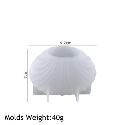 „Pasidaryk pats“ apvalkalo žvakių forma Aromaterapinė žvakių gipso forma 3D jūrinė apvalkalo silikoninė šukutės muilo forma Rankų darbo namų amatų dekoravimas