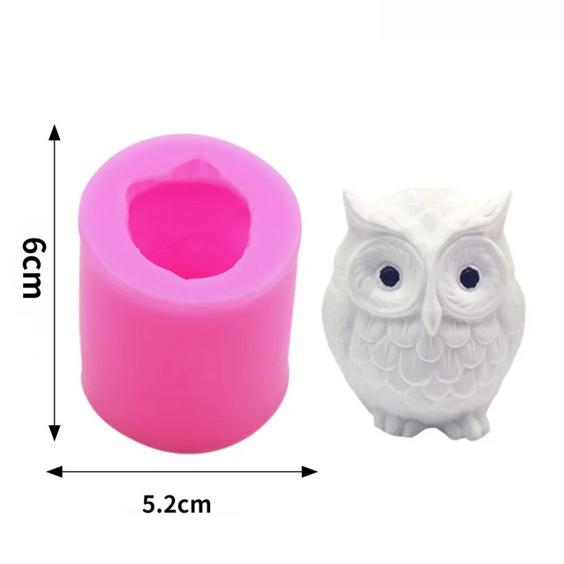 Silikona aromterapijas sveču veidošanas veidnes 3D DIY ar rokām darinātas dekorēšanas veidnes Stereoskopiskās pūces ģipša veidnes Epoksīda sveķu veidnes