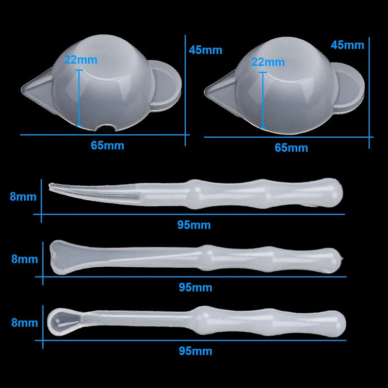 Pramogoms Silikono maišymo lazdelė, skirta „pasidaryk pats“ kristalinės epoksidinės dervos formoms, mišrioms klijų matavimo taurelėms, paskirstymo taurėms papuošalų kūrimo įrankiai