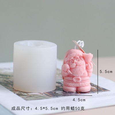 3D Kalėdų Kalėdų Senelio silikoninės žvakės formos „pasidaryk pats“ gipso muilo dervos ledo formelės žvakių gaminimo įrankis mažas varpelis Kalėdų dekoro dovana