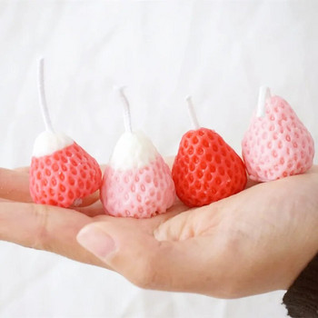 3D ягодова свещ Силиконова форма Ръчно изработена ароматерапевтична свещ Восъчна форма Фондан Шоколадова смола Форми Домашен ръчен декор