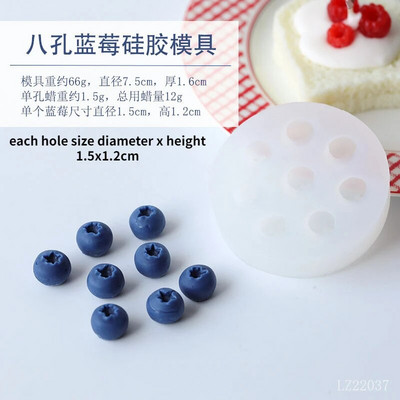 3D braškių žvakių silikoninė forma Rankų darbo aromaterapinė žvakių vaško forma Fondant šokolado dervos formos namų rankų darbo dekoras